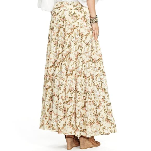 Ralph Lauren Denim & Supply Floral Tiered Maxi Skirt Medium Boho Cottagecore - Picture 14 of 16